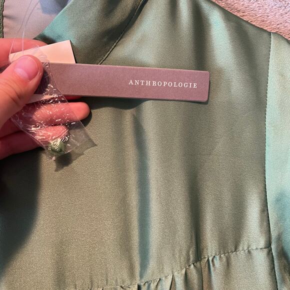Anthropologie Corey Lynn Calter Gianna Tiered Maxi Dress Green Ombre Size XS New - Picture 7 of 8